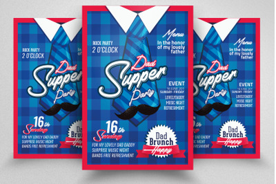 Super Dad Day Flyer Template