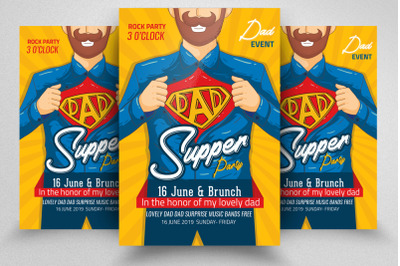 Super Dad&#039;s Day Flyer Template