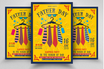 Father&#039;s Day Flyer Template