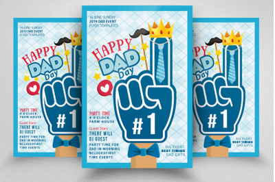 Happy Dad&#039;s Day Flyer Template