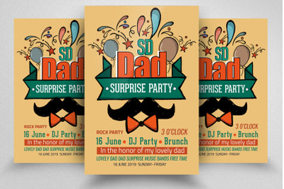 Happy Fathers Day Flyer Template