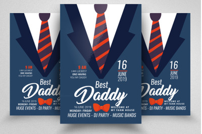 Happy Father&#039;s Day Flyer Template