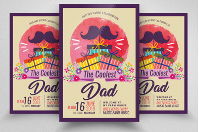 Happy Dad&#039;s Day Flyer Template