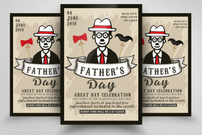 Father&#039;s Day Celebration Flyer Template