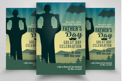 Happy Father&#039;s Day Flyer Template