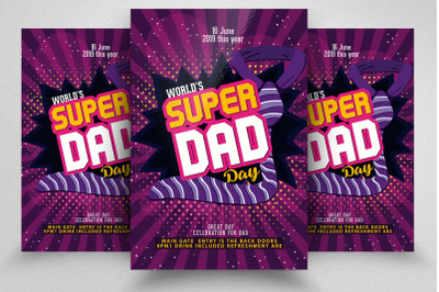 Super Father&#039;s Day Celebration Flyer Template