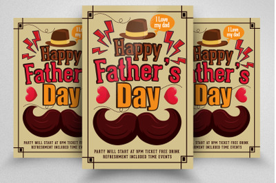 Happy Fathers Day Flyer Template