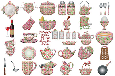 Shabby Chic Kitchenware Clip Art