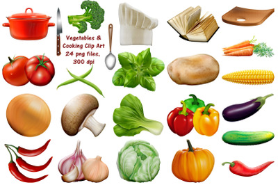 Vegetables and Cooking Clip Art