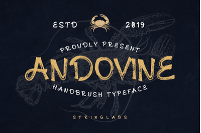 Andovine - Handbrush Typeface