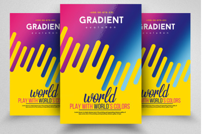 Gradient Memphis Flyer Template