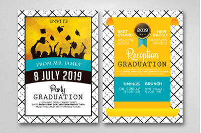 Double Sided Graduation Invitation Card