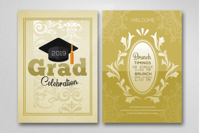 Double Sided Graduation Invitation Card