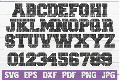 Distressed Alphabet SVG Cut File