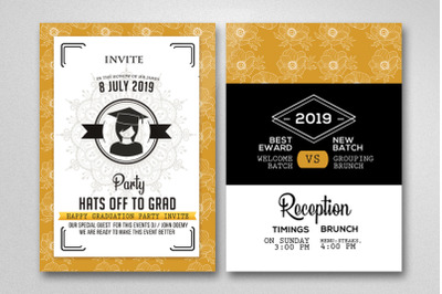 Double Sided Graduation Party Invitation Card