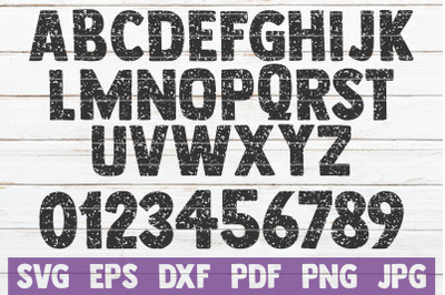 Distressed Alphabet SVG Cut File