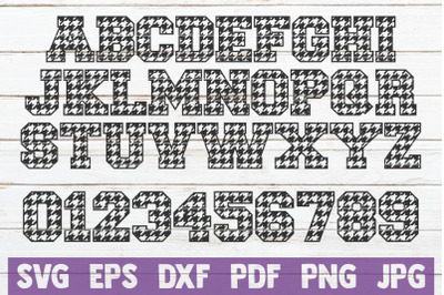 Houndstooth Alphabet SVG Cut File