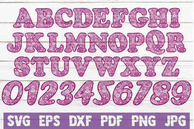 Mandala Alphabet SVG Cut File