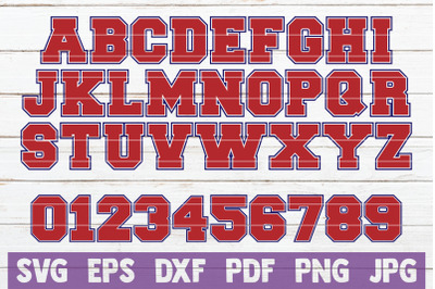 Sport Alphabet SVG Cut File