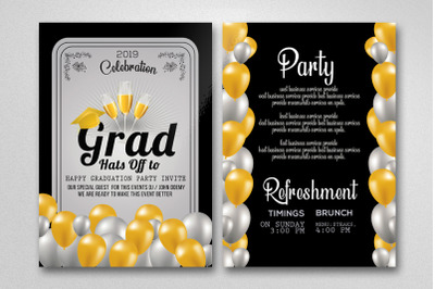 Double Sided Graduation Party Invites