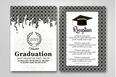 Double Sided Graduation Party Invitation Card