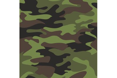 Camouflage pattern background seamless vector illustration. Classic