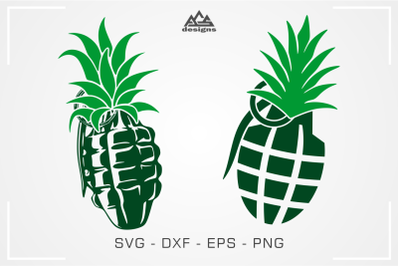 Pineapple Grenade Svg Design