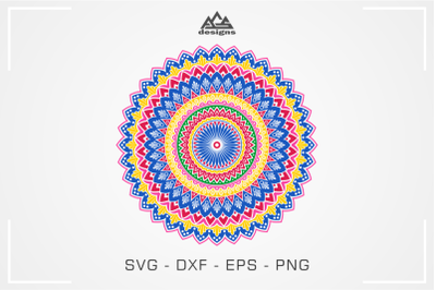 Colour &amp; B/W Mandala Zentangle Svg Design
