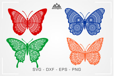 Cute Butterfly Mandala Svg Design