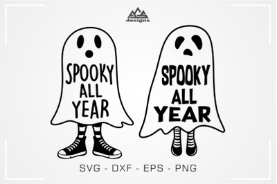 Spooky All Year Halloween Svg Design
