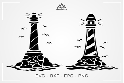 2 Lighthouse Decal Packs Svg Design