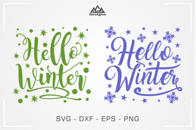 Hello Winter_Christmas Winter Svg Design