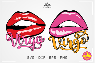 Virgo Sexy Lip Zodiac Svg Design