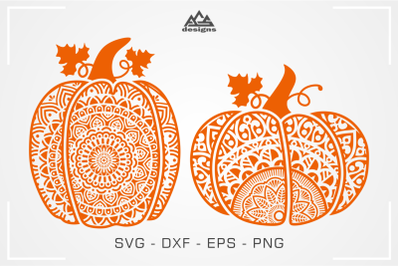 Pumpkin Mandala Fall Svg Design