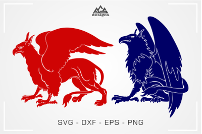 Griffin Gryphon Fantasy Animal Svg Design
