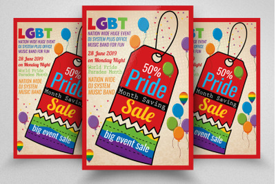 LGBT Pride Event Sale Offer Flyer