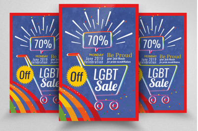 LGBT Big Sale Offer Flyer Template