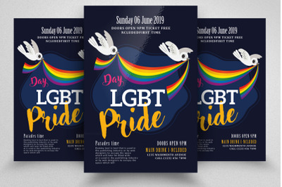 LGBT Pride Flyer Template Psd