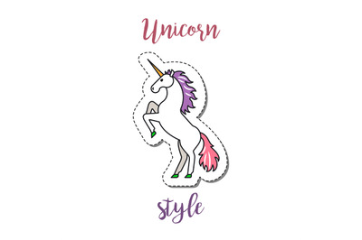 Fashion patch element unicorn