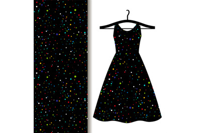 Women dress fabric with space pattern