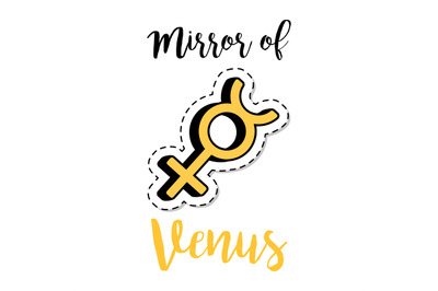 Fashion patch element Mirror of Venus