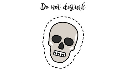 Fashion patch element skull