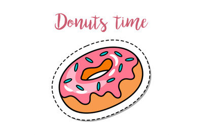 Fashion patch element donut