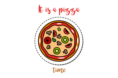 Fashion patch element pizza