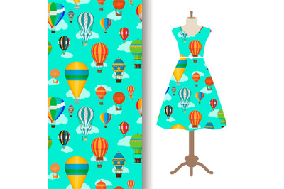 Dress fabric pattern with air ballons