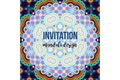 Universal invitation mandala card