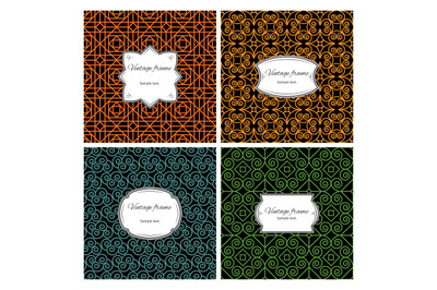 Seamless geometric patterns with frame set