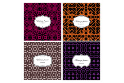 Seamless multicolor geometric patterns with frames