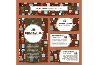 Coffee shop pattern corporate identity design