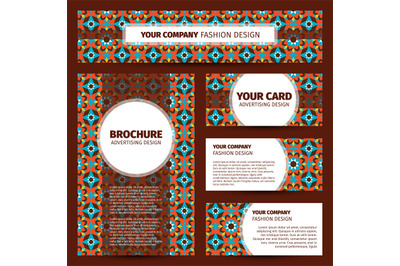 Moroccan mosaic pattern corporate identity design